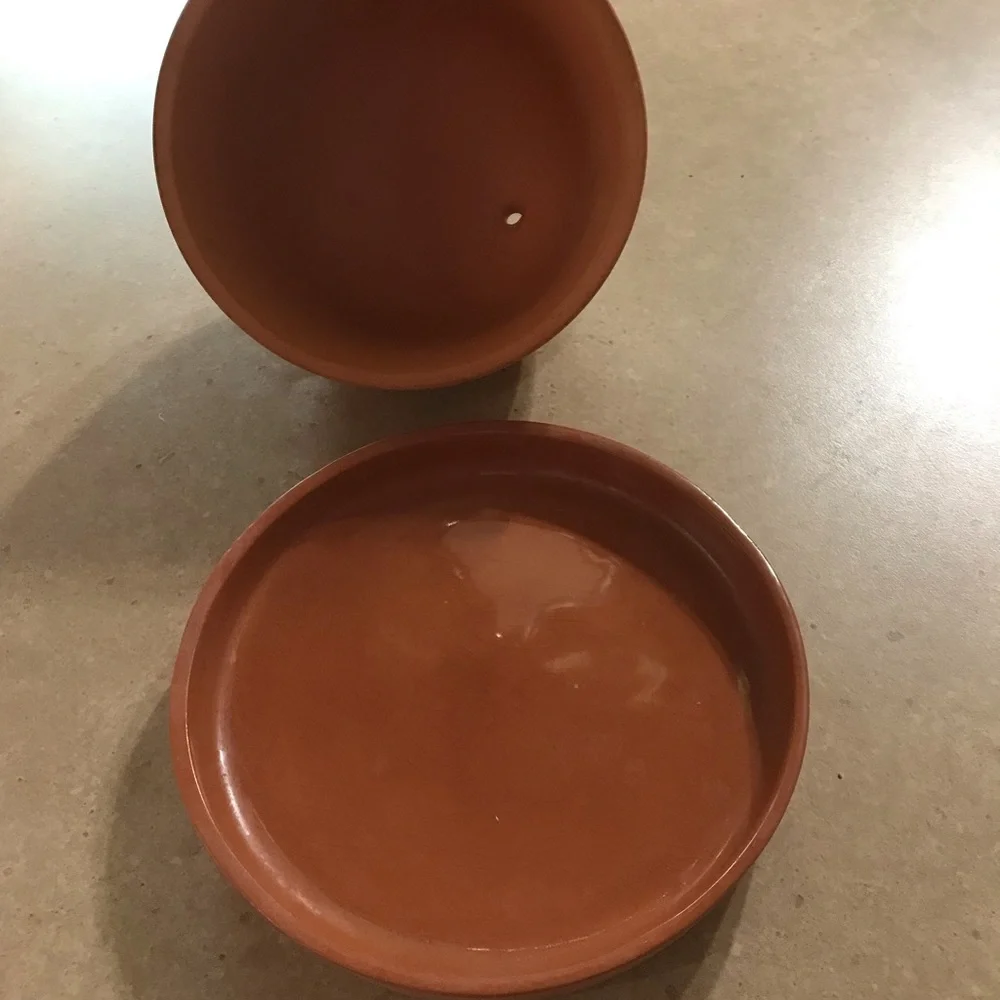 Vintage terra cotta Garlic keeper